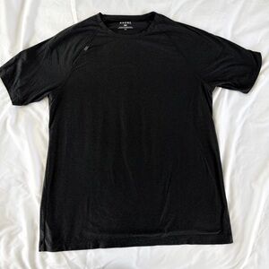 RHONE Black Short-Sleeve Tech Tee  Black Heather Mens Large